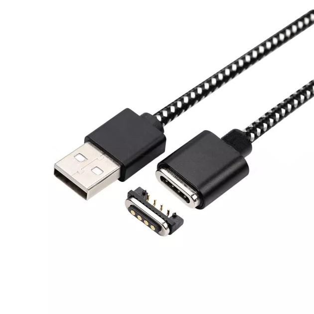Kabel Pengisian Pin Pogo Magnetik USB 4Pin
