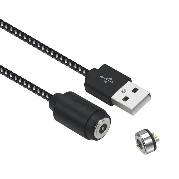 Round Magnetic Pogo Pin Charging Braided Cable